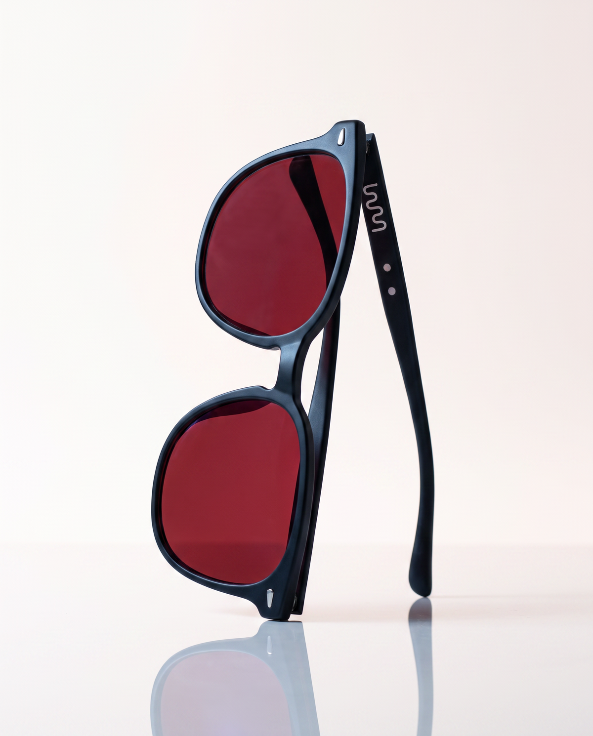 Blue Light Blockers — upright sculptural pose on light reflective background